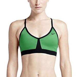 NWOT Nike Pro Indy Colorblock Sports Bra M Green